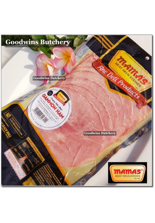 Mama's pork HAM GAMMON SLICED Soejasch Bali frozen 250g (PREORDER 3-7 days notice)